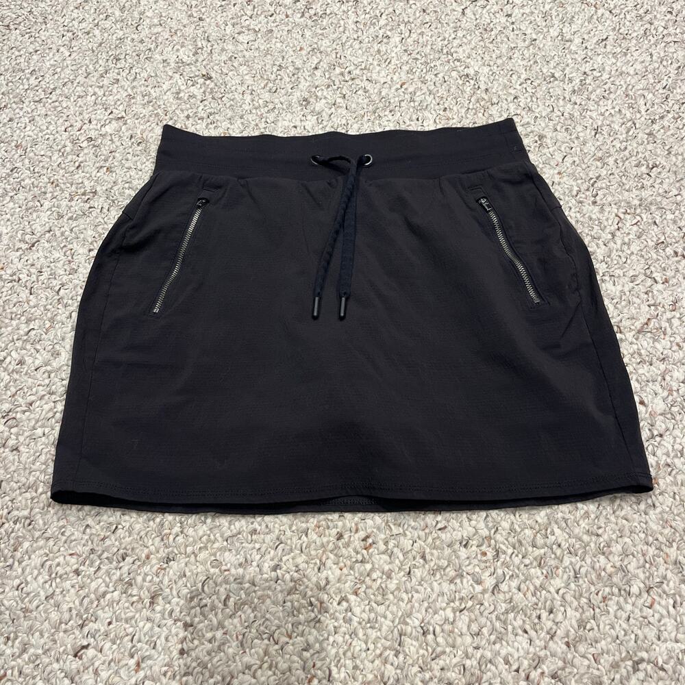 Athleta Trekkie North Skort Sz 6 Black Outdoor Casual Hike Trail Vacation